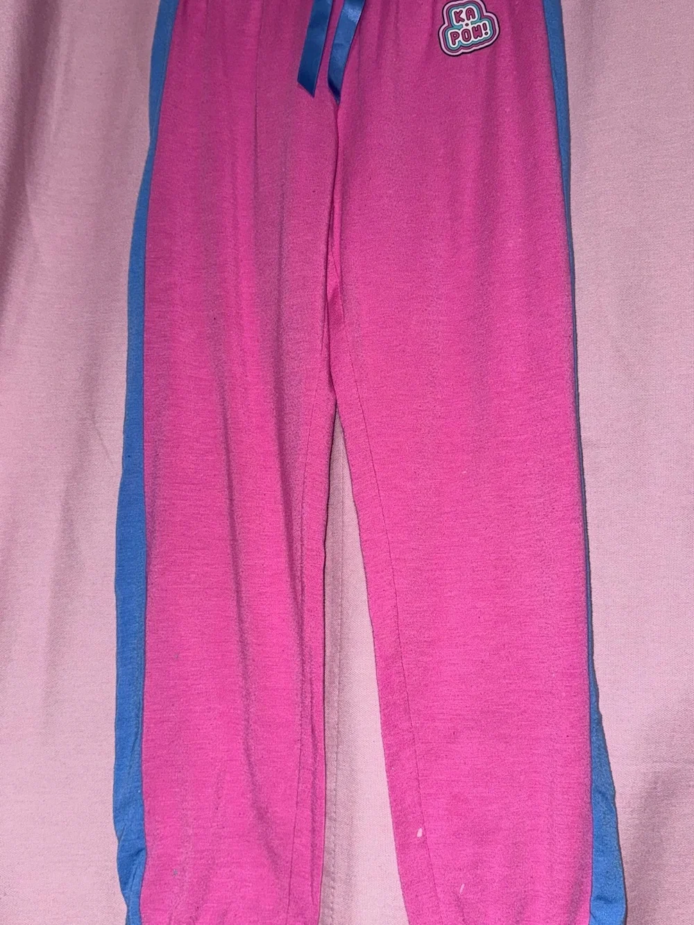 American Girl Pink Sweatpants with Blue Stripes